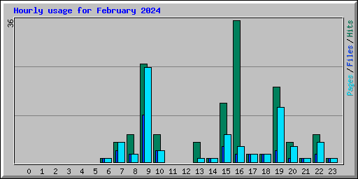 Hourly usage for February 2024