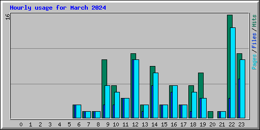 Hourly usage for March 2024