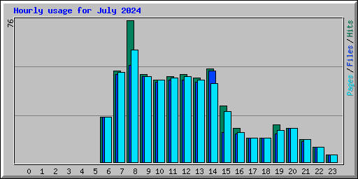 Hourly usage for July 2024